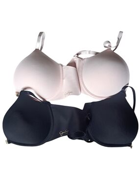 Jessica Simpson Bra Bundle 36C Push Up Black Nude Lot of 2